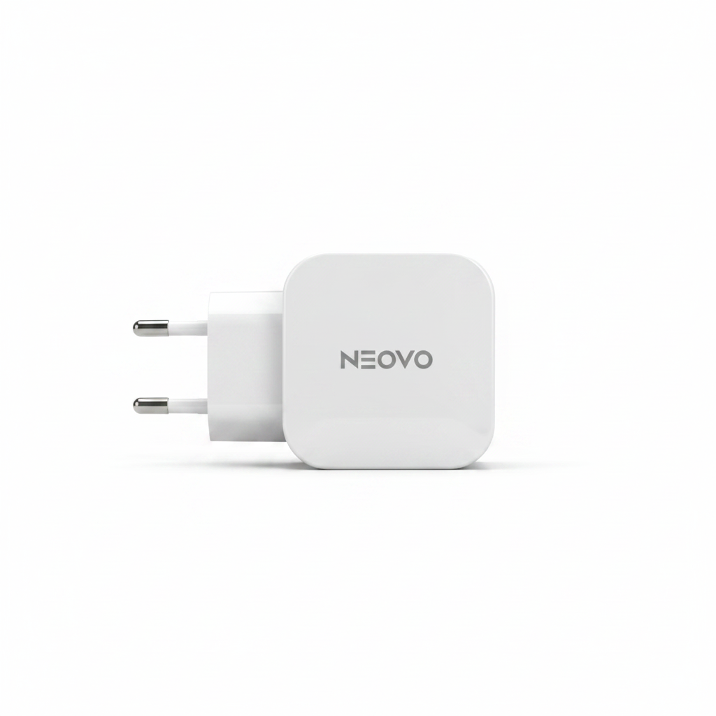 NEOVO 65W USB-C Snellader – iPhone 17/ 16/ 15 Oplader – Samsung S26 / S25 / S24 Snellader – MacBook Oplader – Wit