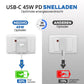 NEOVO 45W USB-C Snellader – Samsung S26/ S25/ S24 Oplader – iPhone 17/ 16/ 15 Snellader – Wit