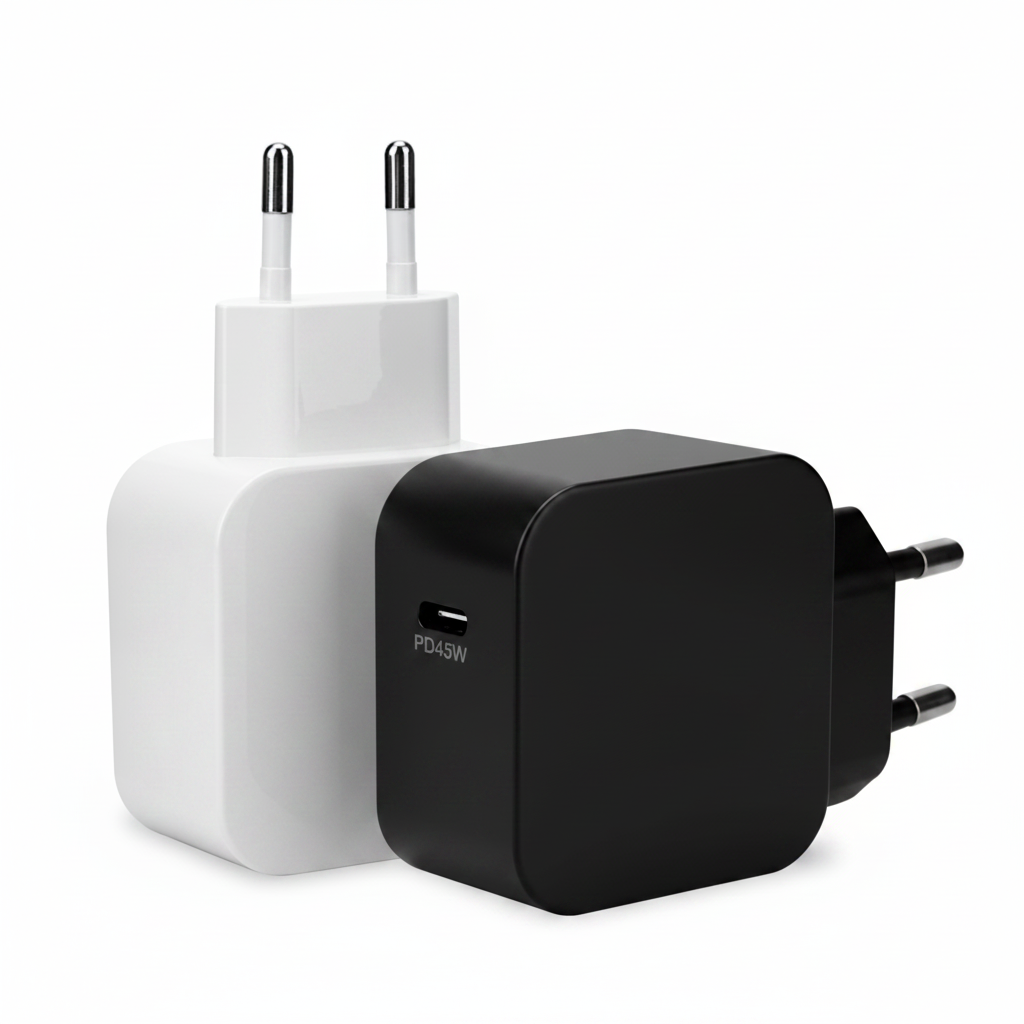 NEOVO 45W GaN USB-C Snellader + 240W USB-C Kabel – iPhone / Samsung / iPad Oplader – Snel reislader